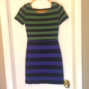 Women’s green and purple dress